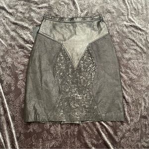 Vintage 80s Leather mini skirt